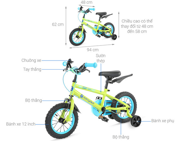 Dòng xe đạp AVACycle Happy Fish JY902-12 12 inch