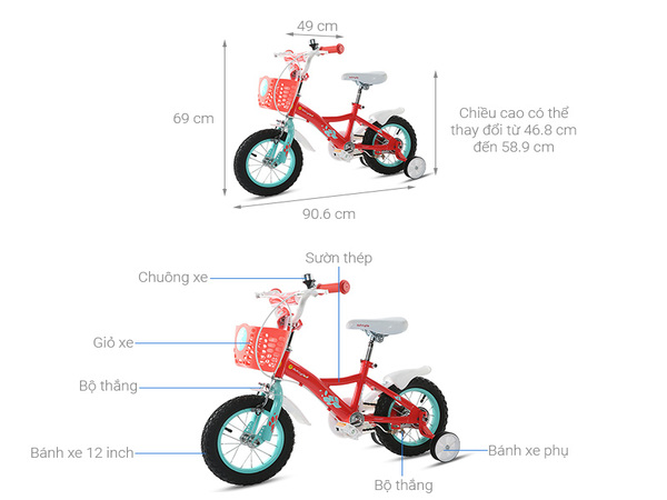 Dòng xe đạp AVACycle Fire Phoenix JY904-12 12 inch