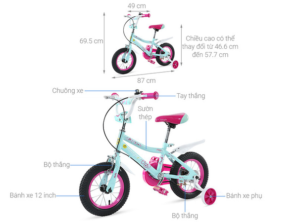 Dòng xe đạp AVACycle Paris JY905-12 12 inch