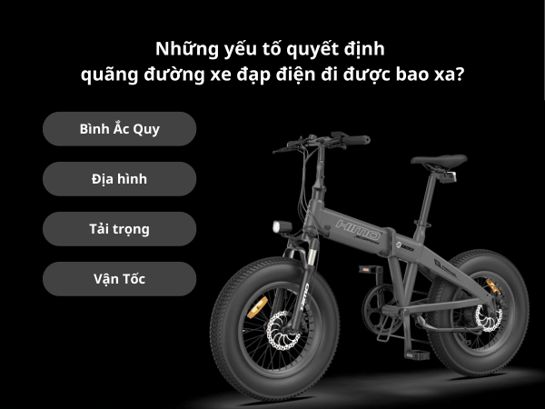 Các yếu tố ảnh hưởng đến xe đạp điện 4 bình chạy được bao nhiêu km?