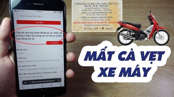 Cách xử lý khi cà vẹt xe bị mất hoặc hư hỏng